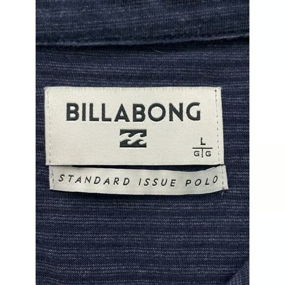 Billabong Standard Issue Polo Navy Shirt Men's LARGE - Picture 8 of 9